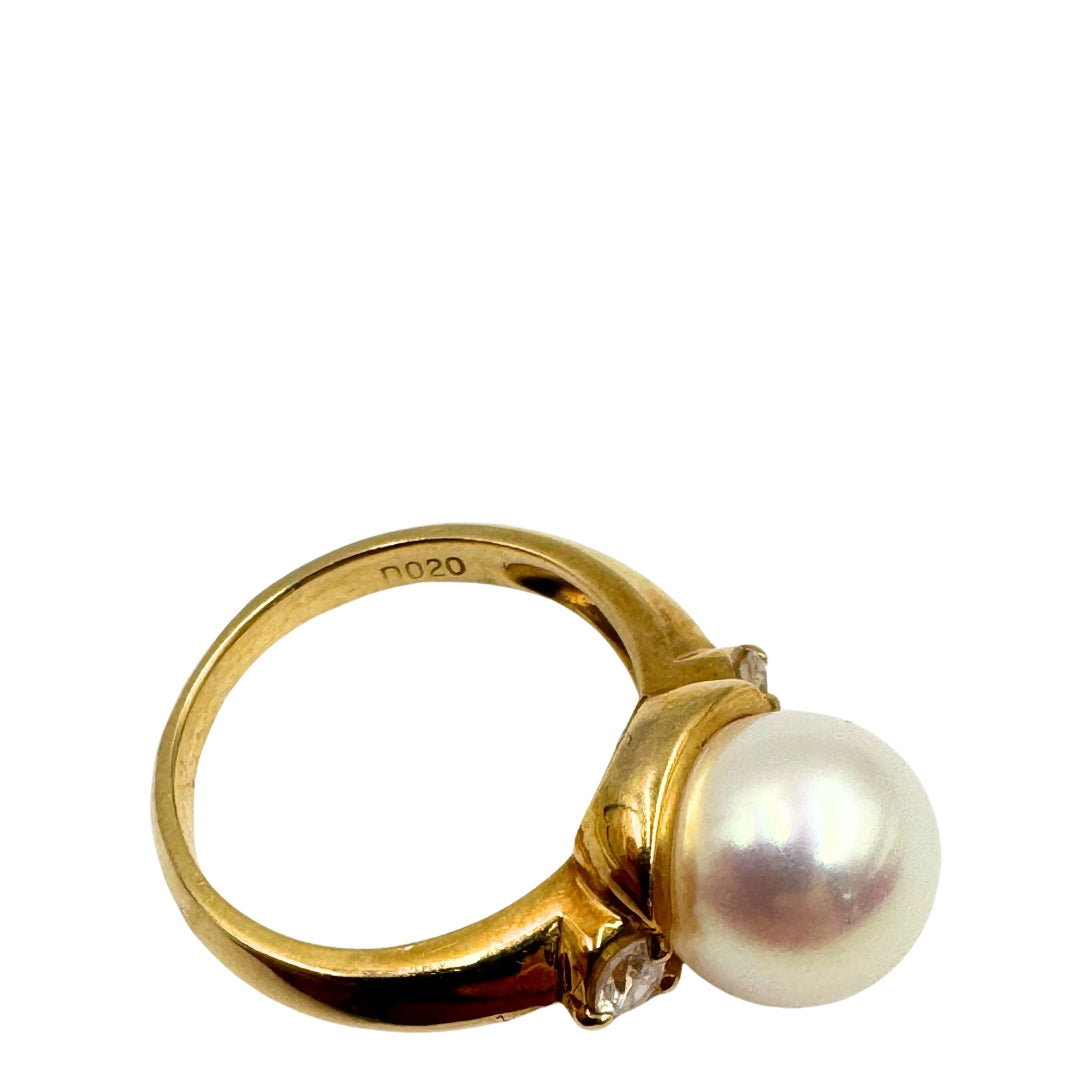 No Brand <br> K18 Ring Pearl D0.2