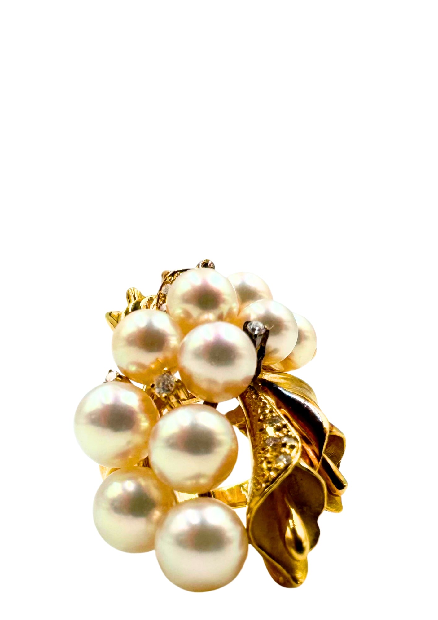 No Brand <br> K18 Ring Pearl D0.10