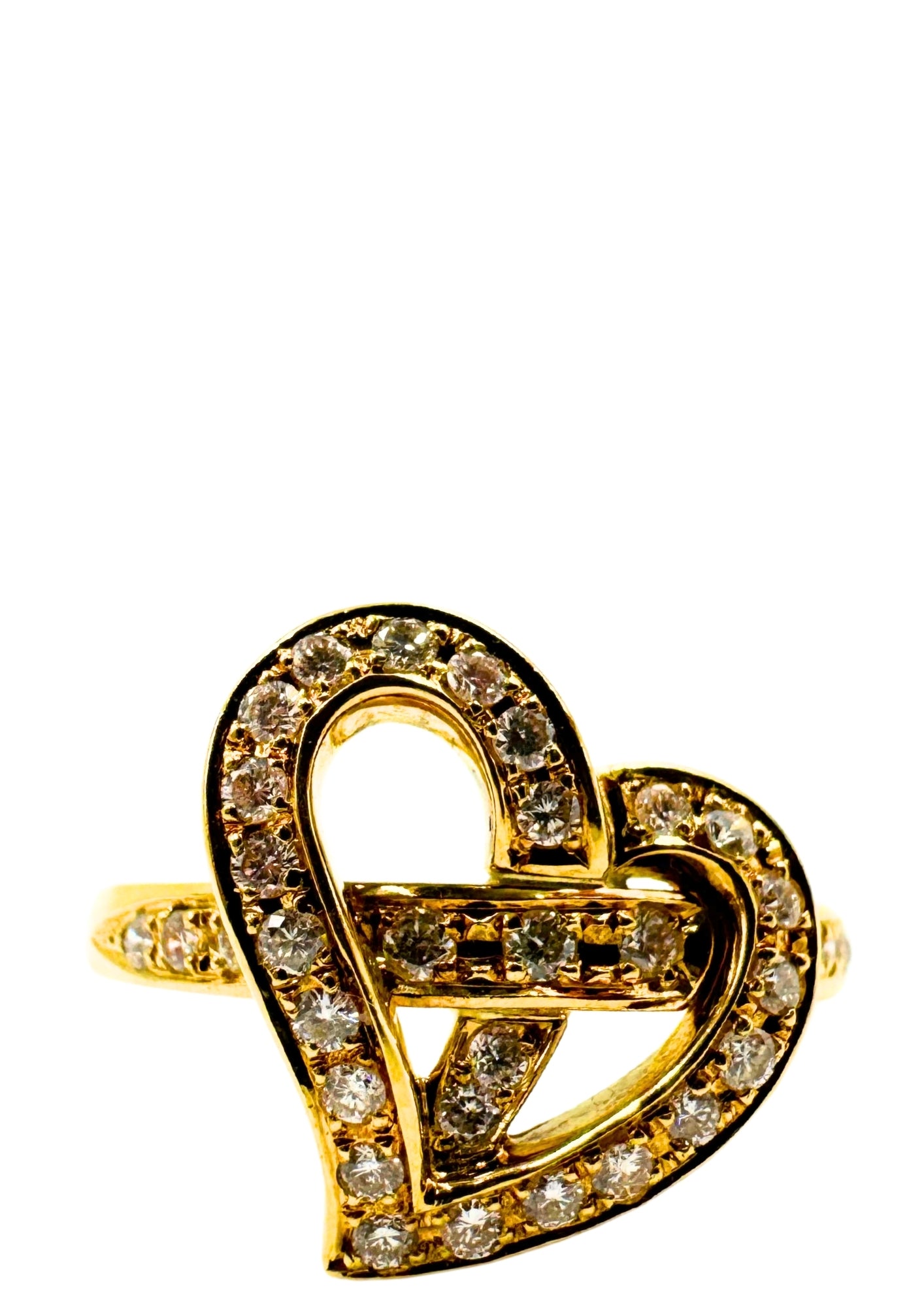 No Brand <br> K18 Ring D0.40