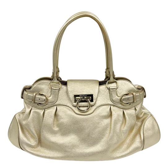 FERRAGAMO<br>Gancini Tote Bag Gold
