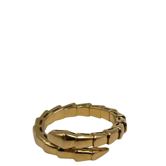 BVLGARI<br>750PG Gold Serpenti Viper Ring #16