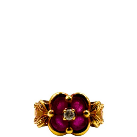 No Brand <br> K18 Ring R D0.06