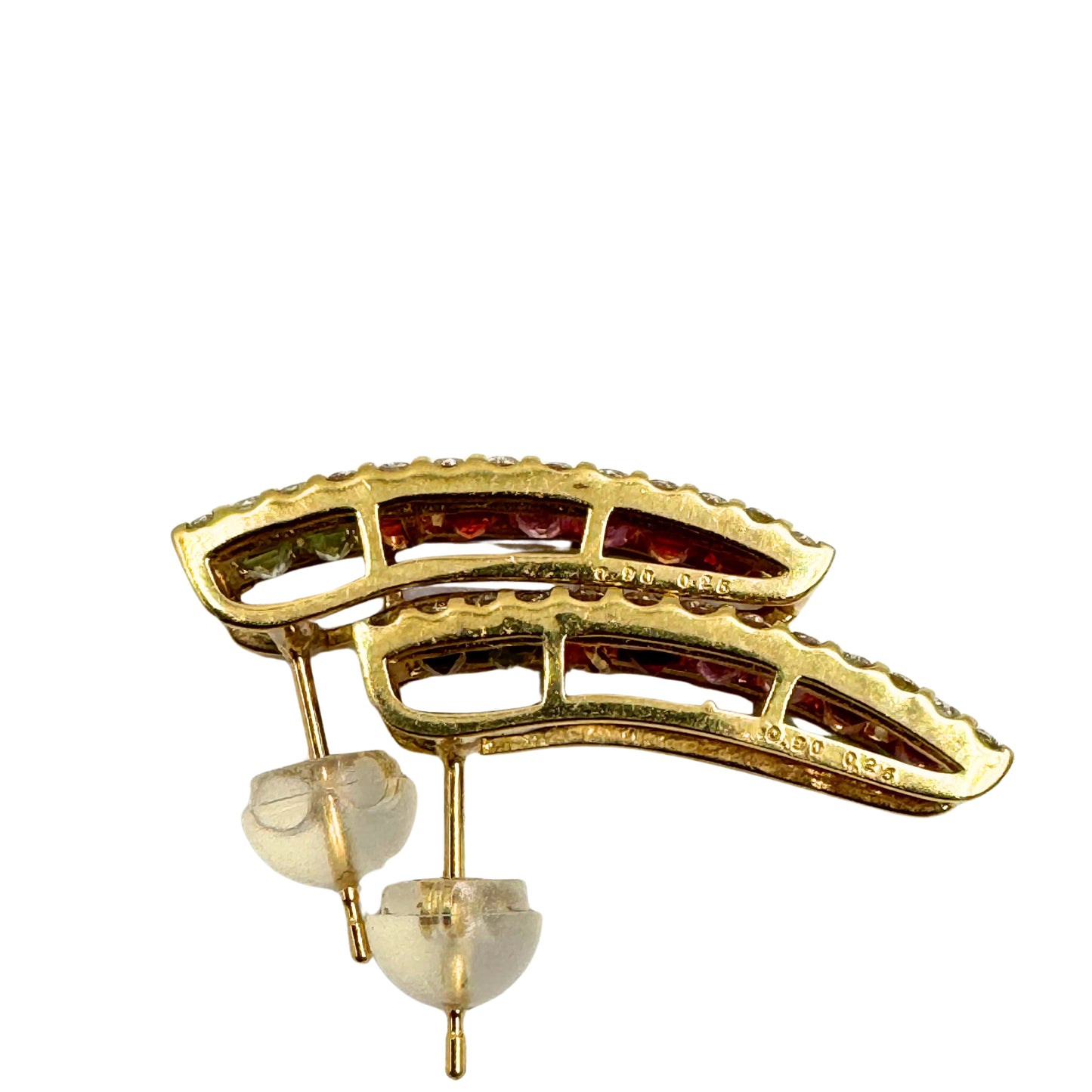 No Brand <br> K18 Earrings 0.9 0.9 D0.25 D0.25