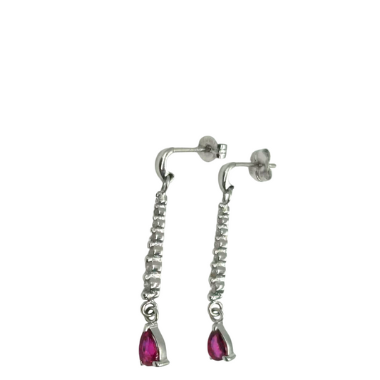 No Brand <br> K18WG Earrings R0.26 0.34 D0.12 0.12