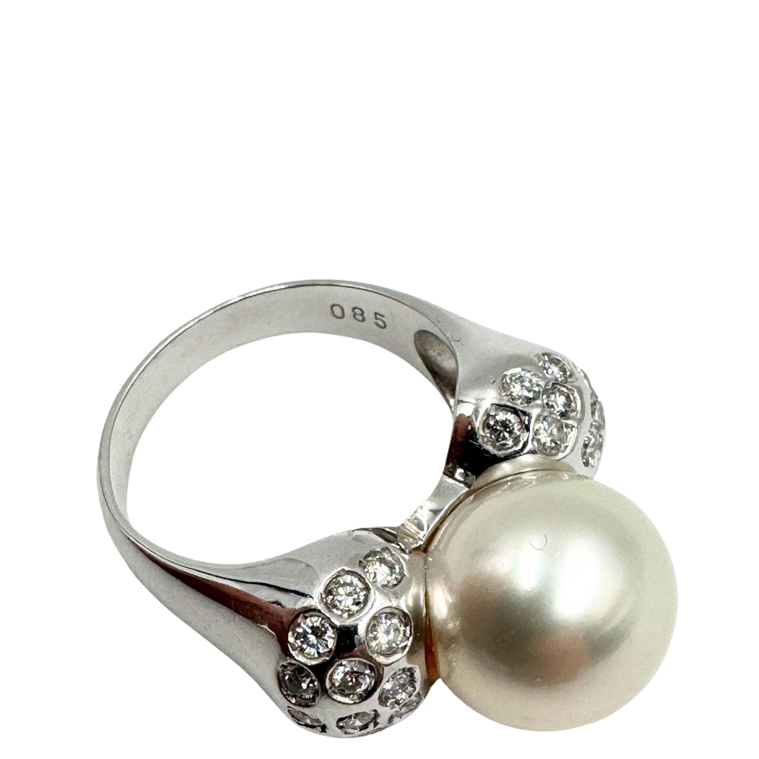 No Brand <br> PT900 Ring Pearl 12.3mm D0.85