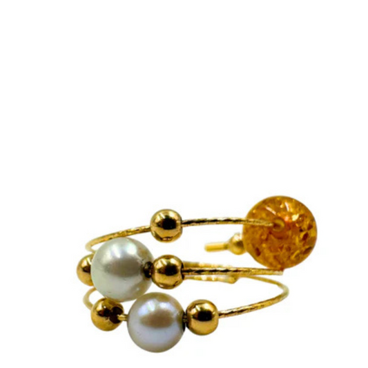 No Brand <br> K18 Ring Pearl