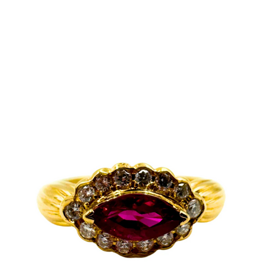 No Brand <br> K18 Ring R0.71 D0.21