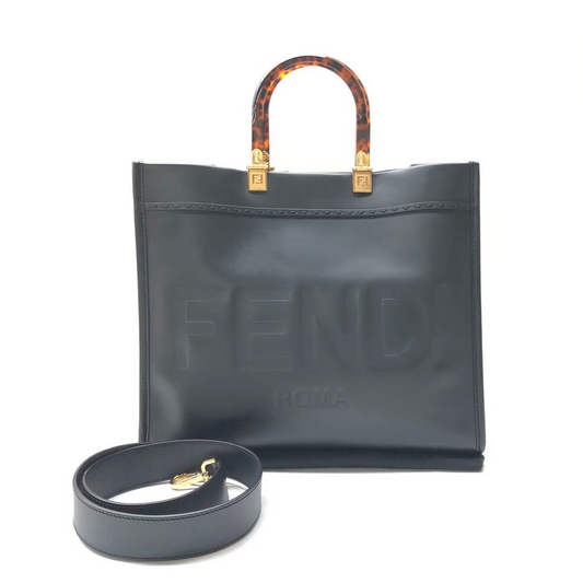 FENDI<br>Sunshine Leather Tote Bag