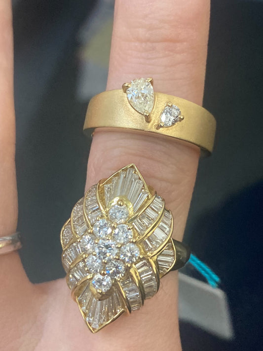 K18 ring D Tasaki & k18 ring D2.52ct