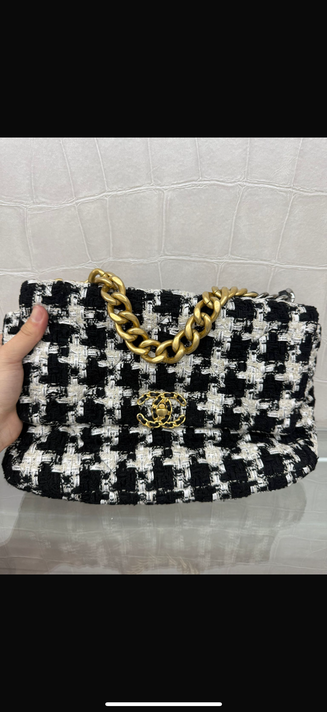 chanel tweed bag