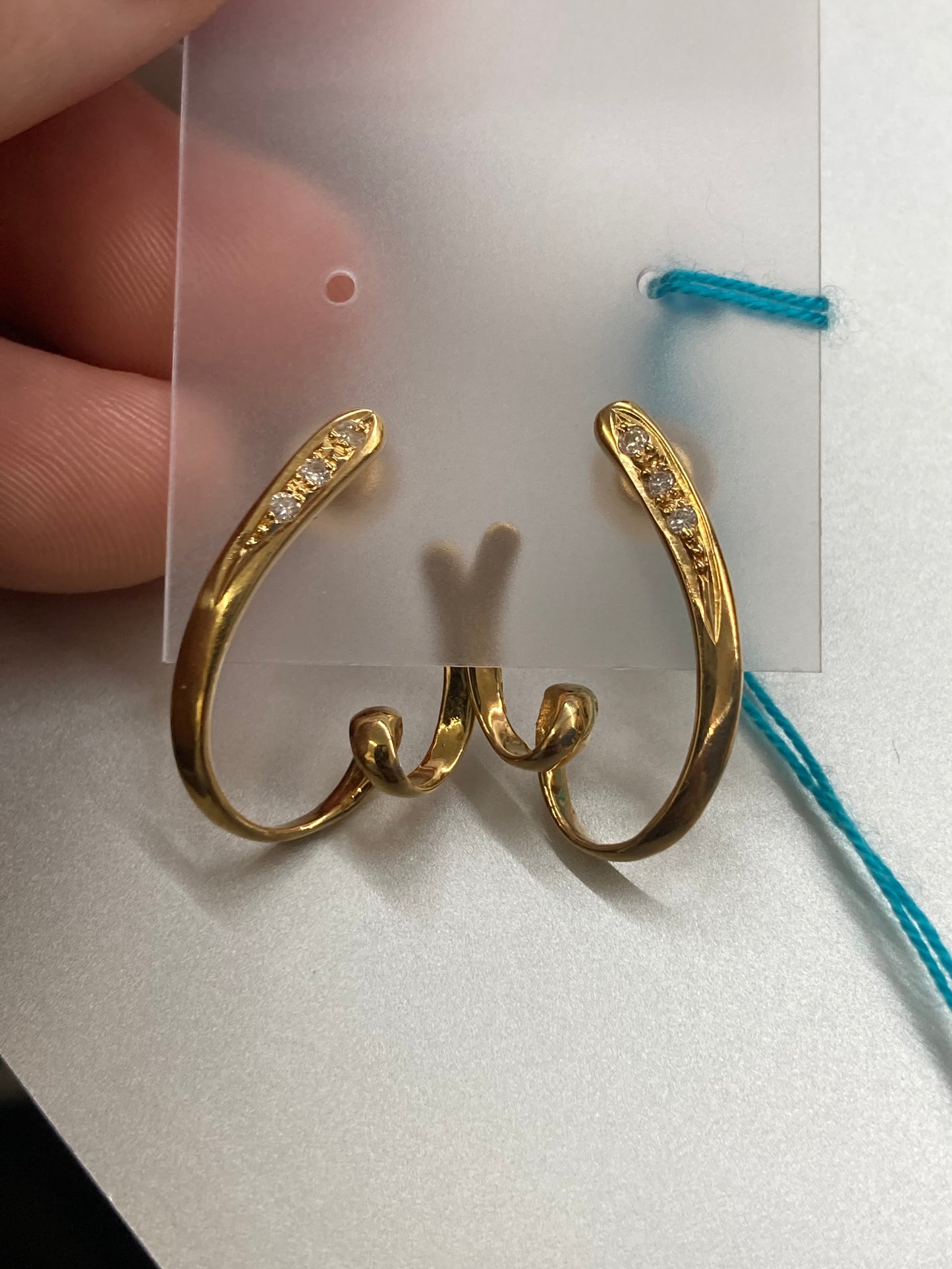 k18 earrings D0.03 0.03