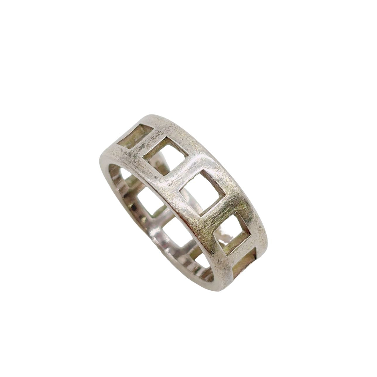 GUCCI <br> Square Open Silver Ring
