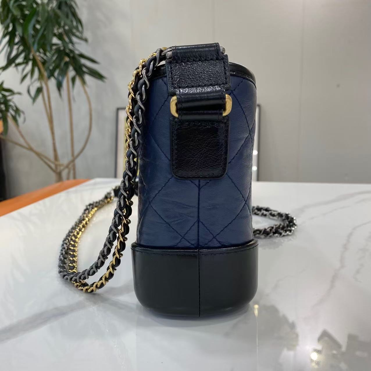 CHANEL<br>Gabrielle Small Hobo Bag Navy