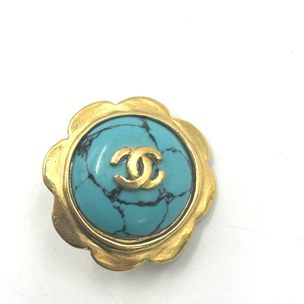 CHANEL<br>Marble Stone Earrings Clip-On