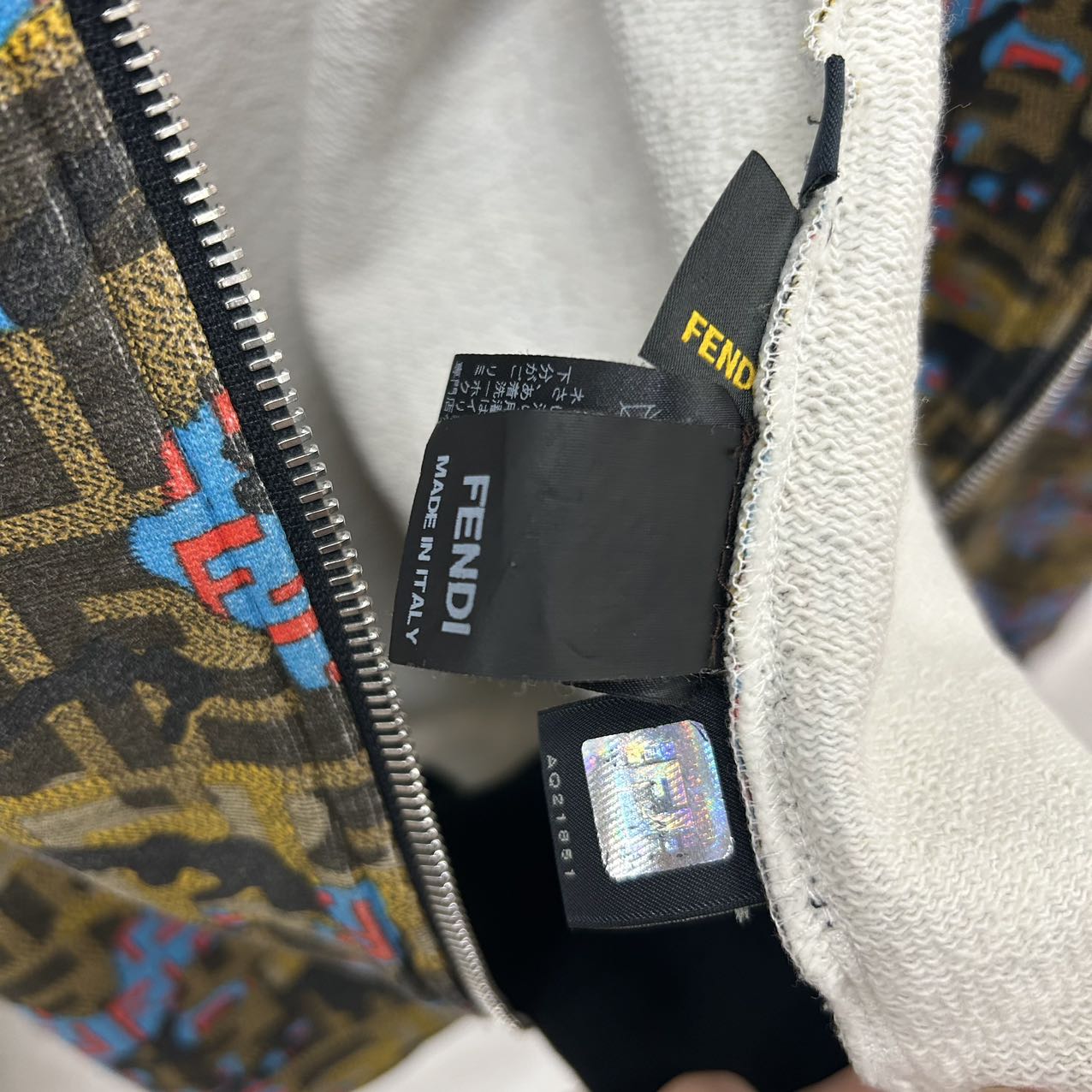 FENDI<br>Logo Camo Zip Uo Hoodie