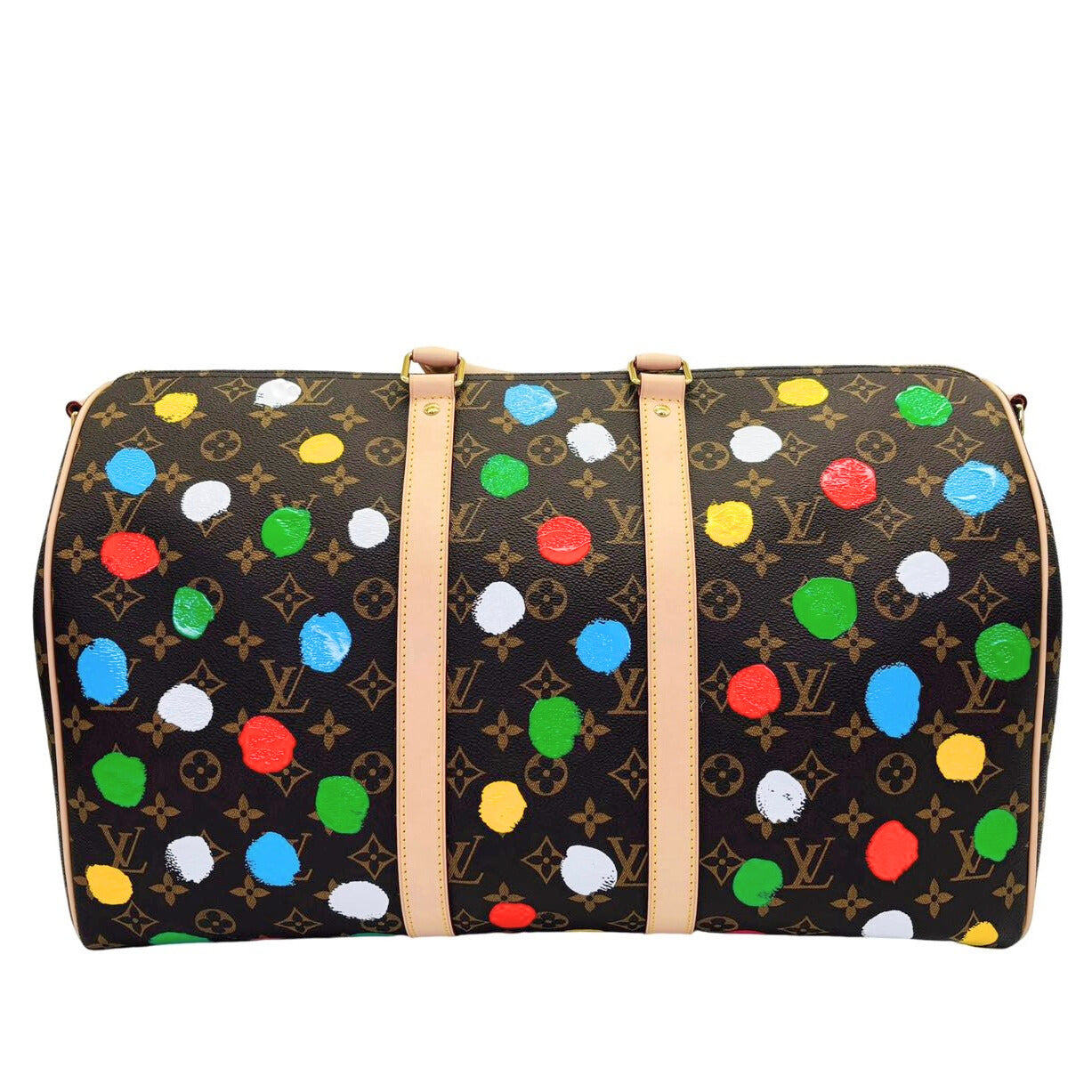 LOUIS VUITTON <br> Yayoi Kusama Keepall Bandouliere45