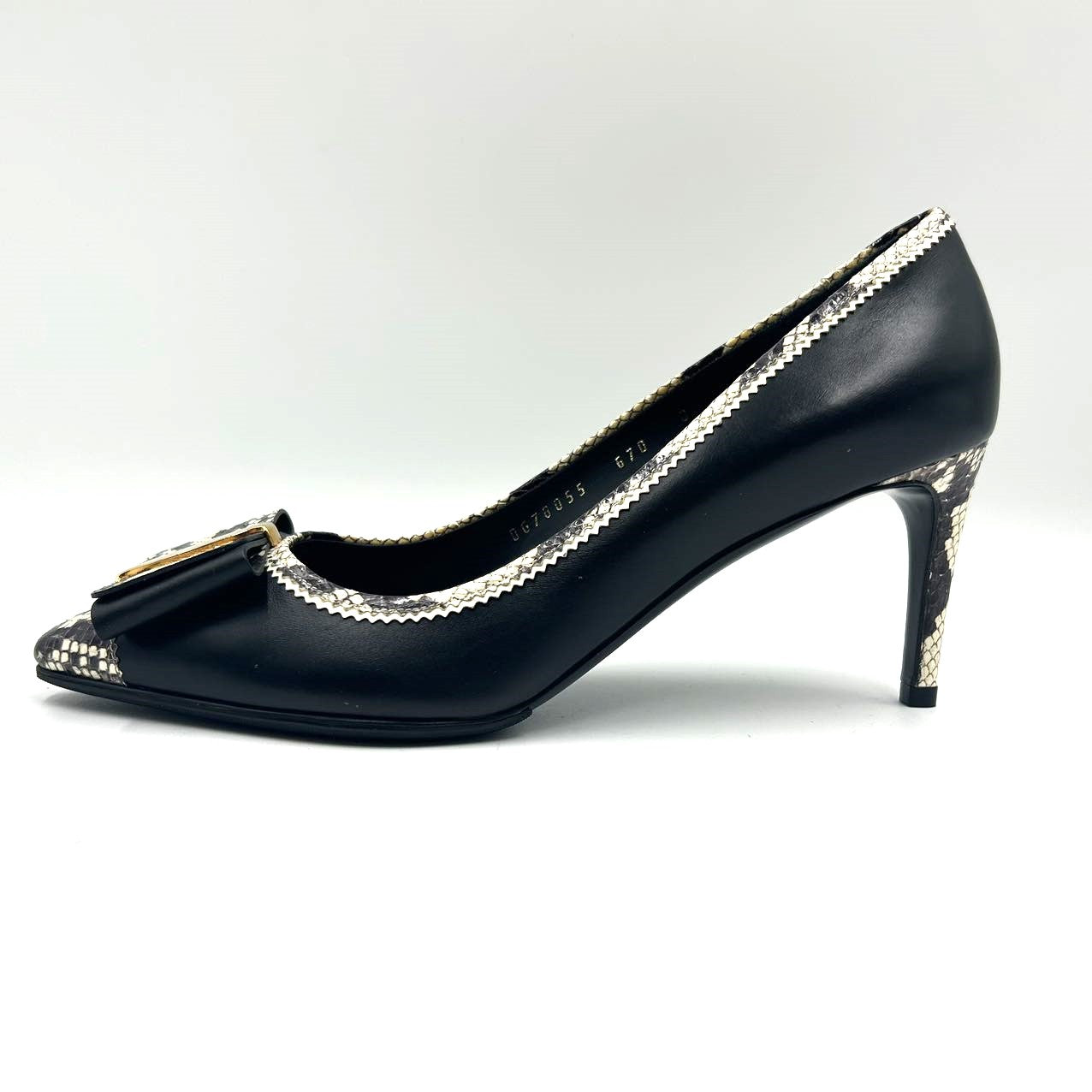 FERRAGAMO<br>Python Studded Flats