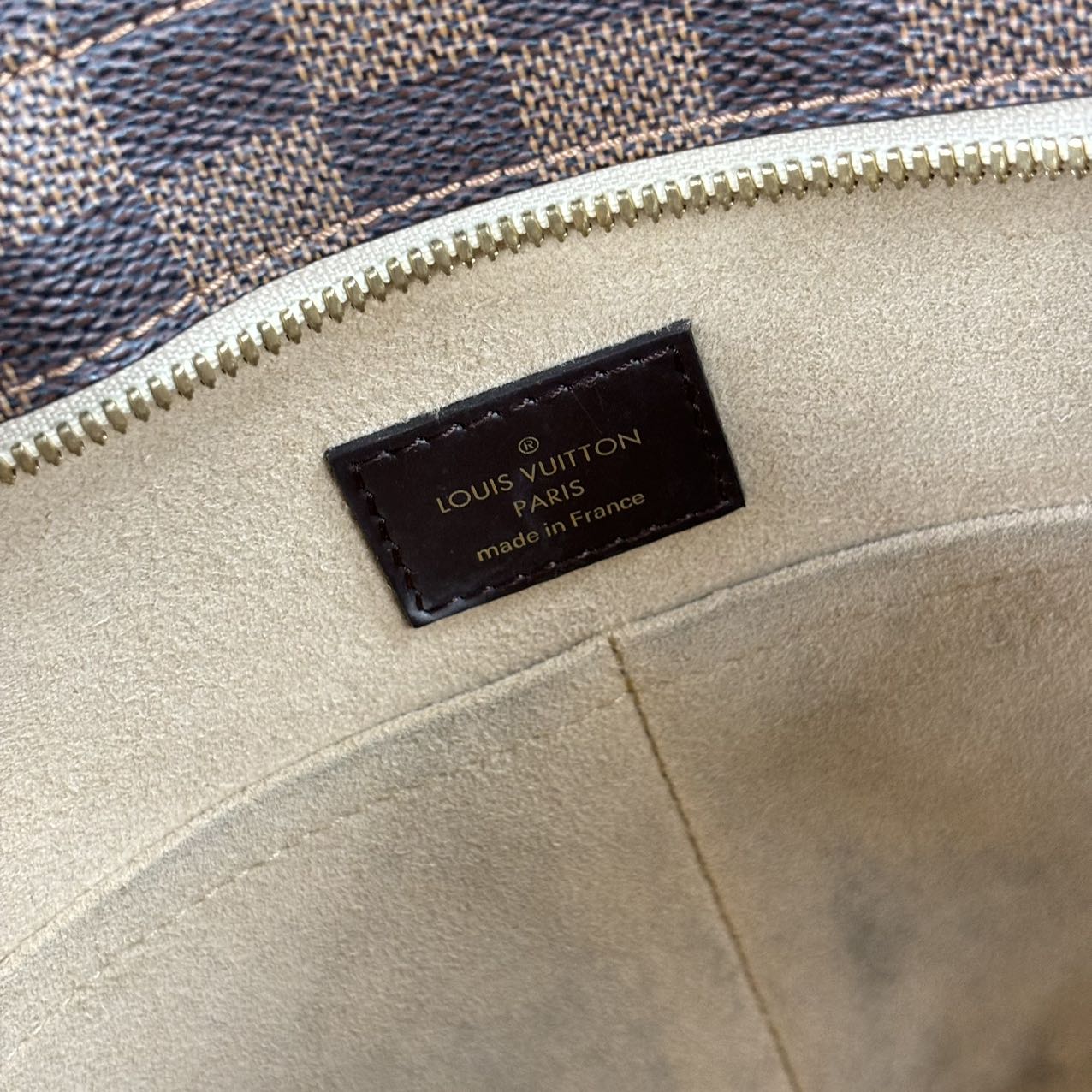 LOUIS VUITTON<br> Sac Damier Jersey Ebène