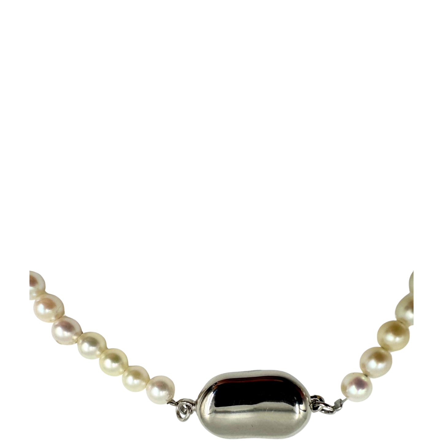 No Brand <br> SV Pearl Necklace 4.00mm-4.5mm