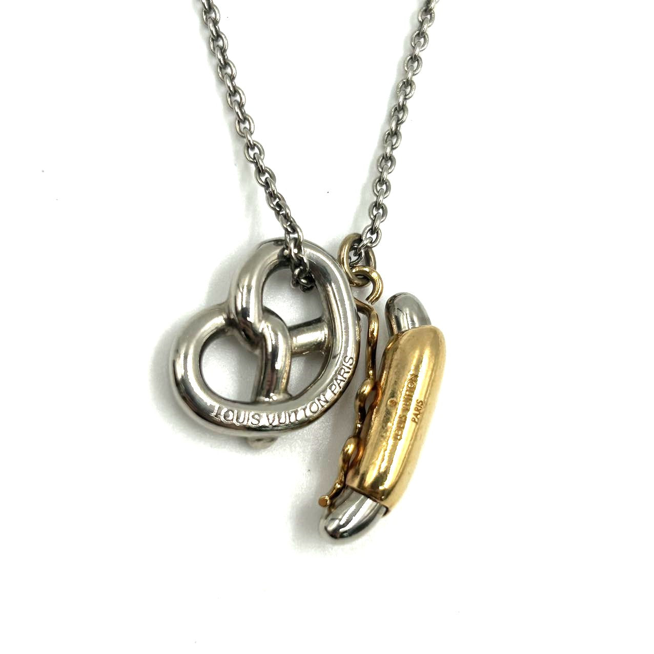 LOUIS VUITTON<br>Pretzel Hot Dog Necklace