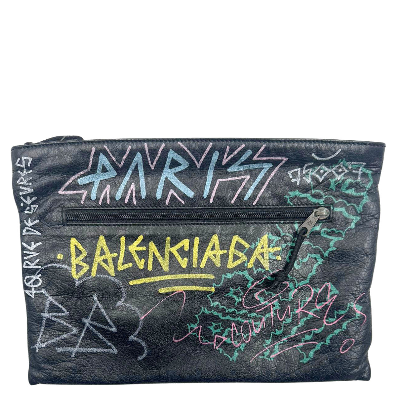 BALENCIAGA<br>Leather Clutch Bag