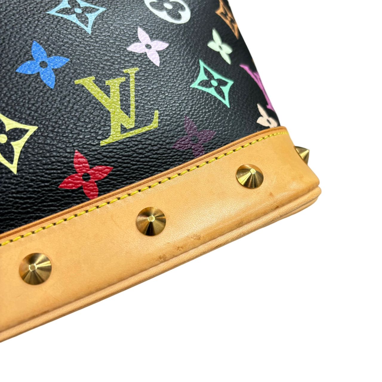 LOUIS VUITTON<br> Monogramme noir multicolore Alma