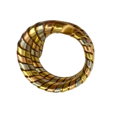 BULGARI <br> Tubogas Three Color Gold Ring