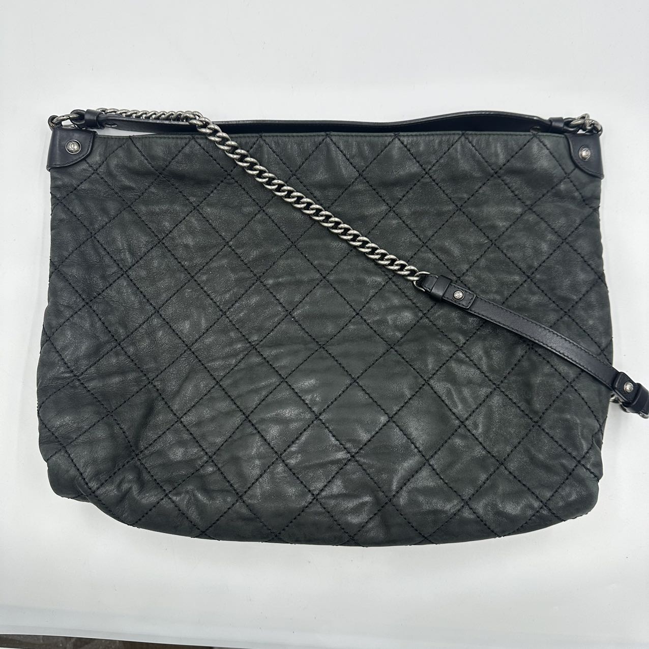 CHANEL<br>Suede Chain Shoulder Bag 16953226