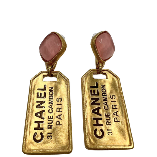 CHANEL<br> Logo Square Pierce