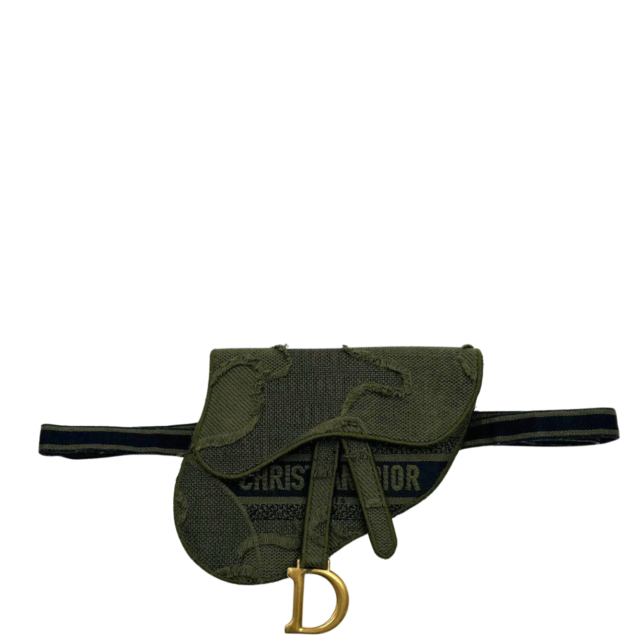 CHRISTIAN DIOR<br> Sattel-Gürteltasche in Camouflage-Optik