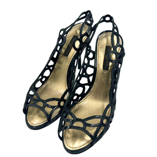 LOUIS VUITTON<br>Patent Leather Strappy Sandals