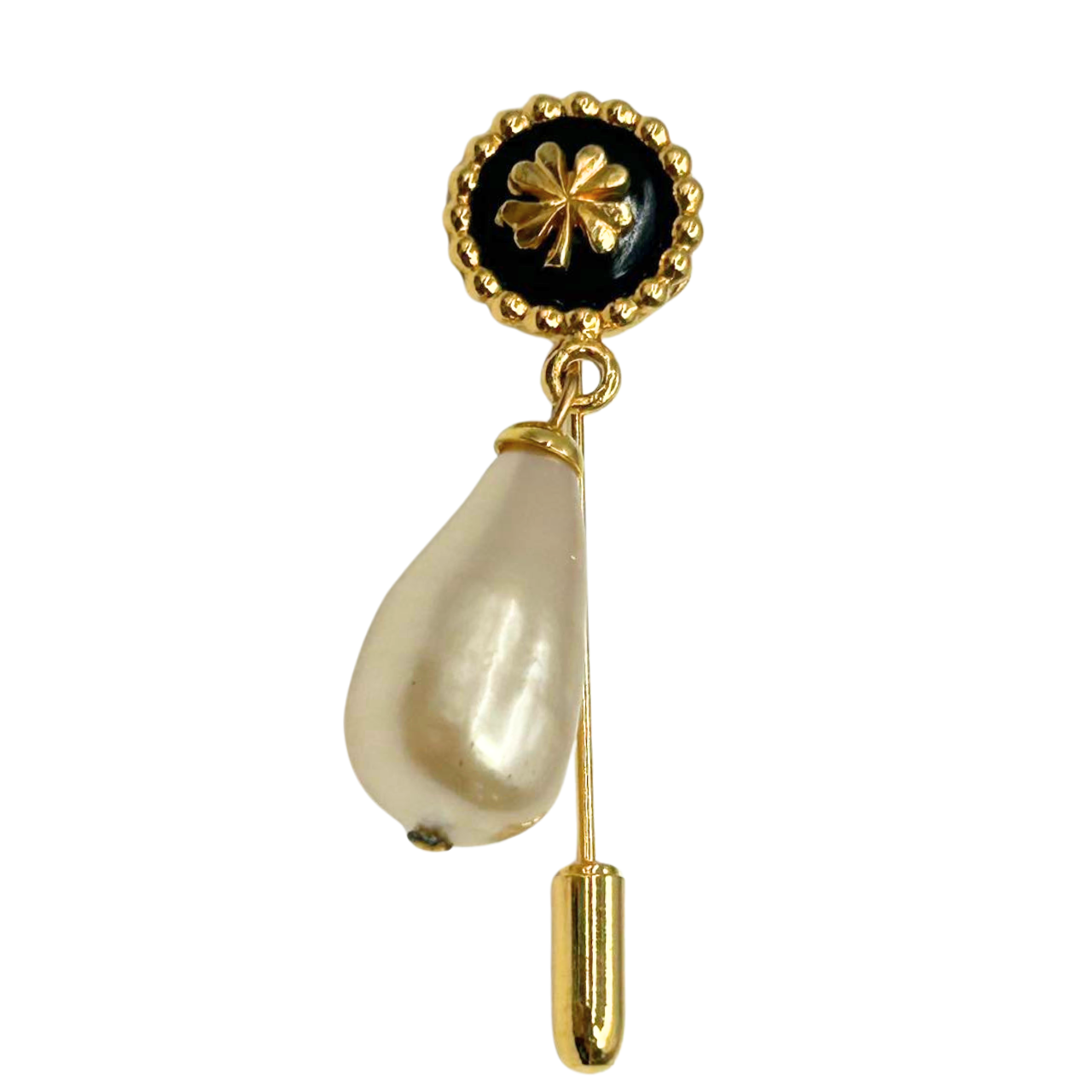 CHANEL<br>Pearl Clover Brooch