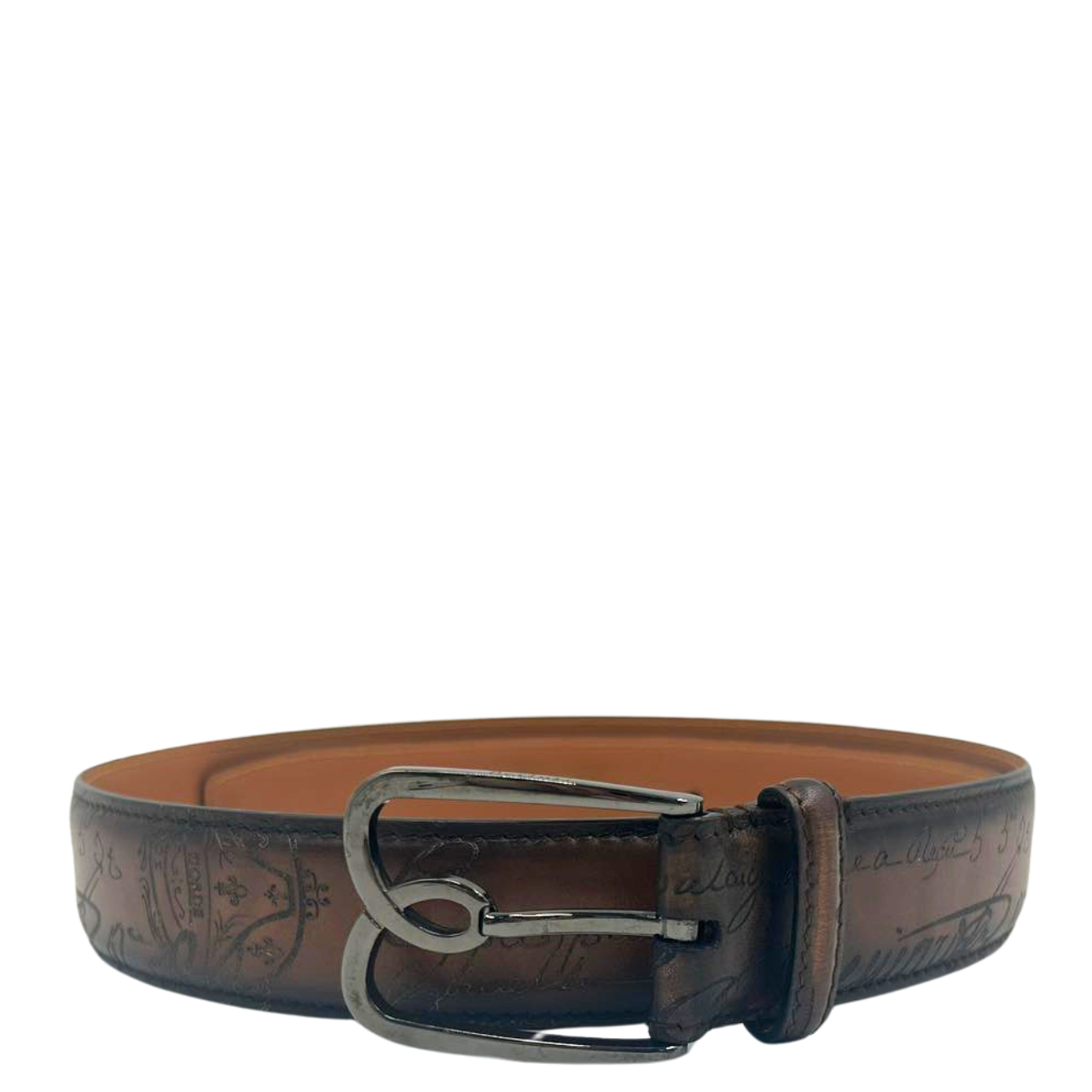 BERLUTI<br>Essence Scritto Leather Belt