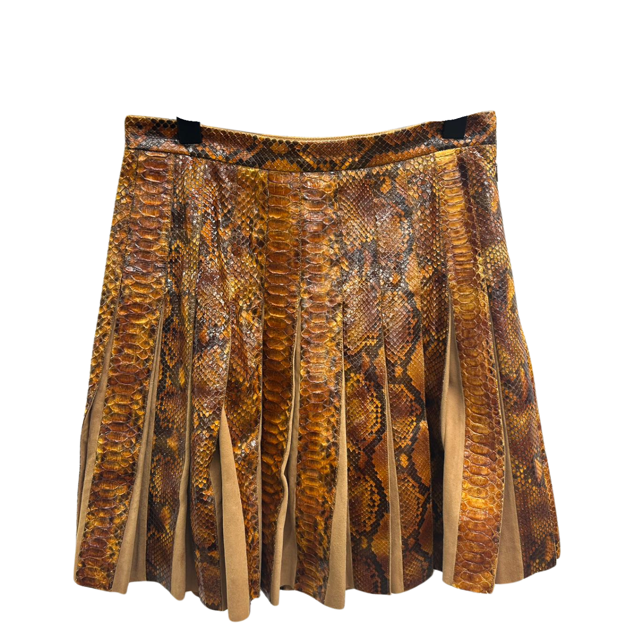 FERRAGAMO<br>Python Skirt Brown