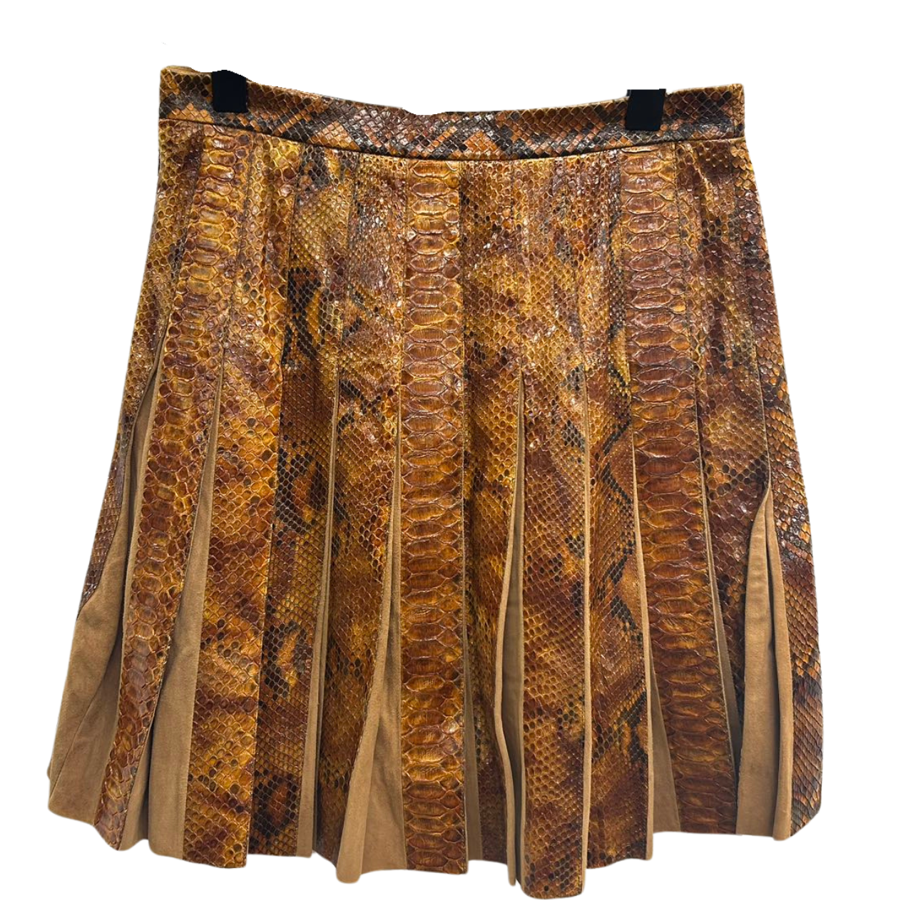 FERRAGAMO<br>Python Skirt Brown