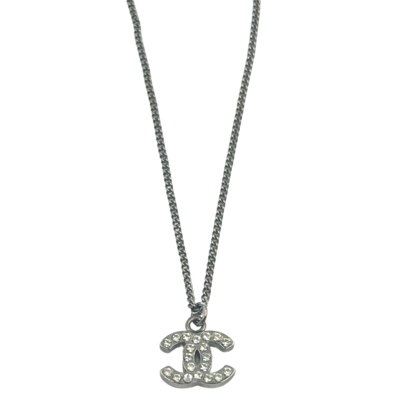 CHANEL<br> Rhinestone CC Necklace