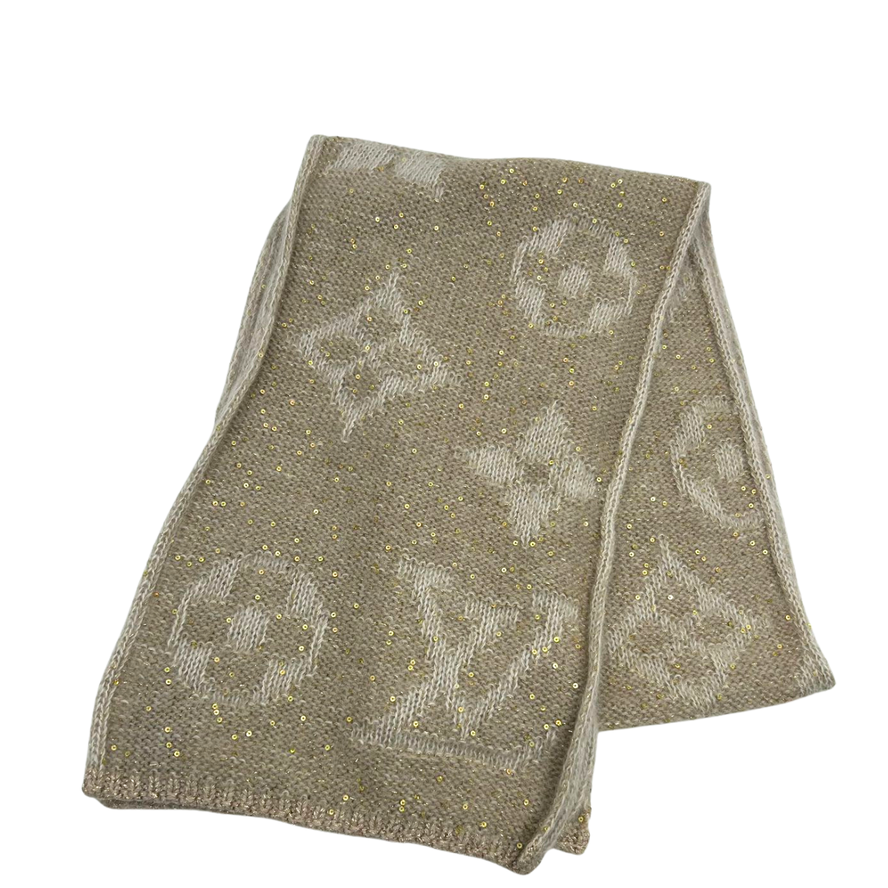 LOUIS VUITTON<br>Mohair Nylon Monogram Muffler