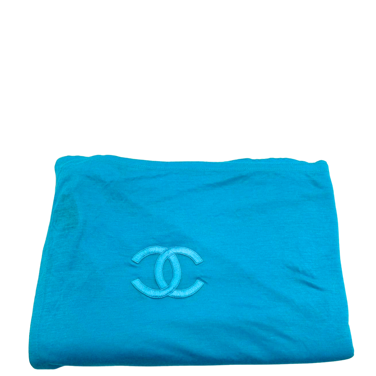 CHANEL<br>Logo Embroidery Scarf