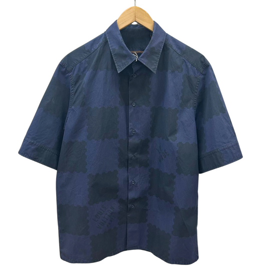 LOUIS VUITTON<br> Nigo Blue Checkered Button Up Shirt