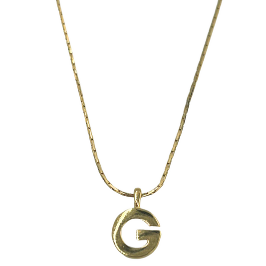 GIVENCHY<br>Gold Metal G Logo Initial Necklace