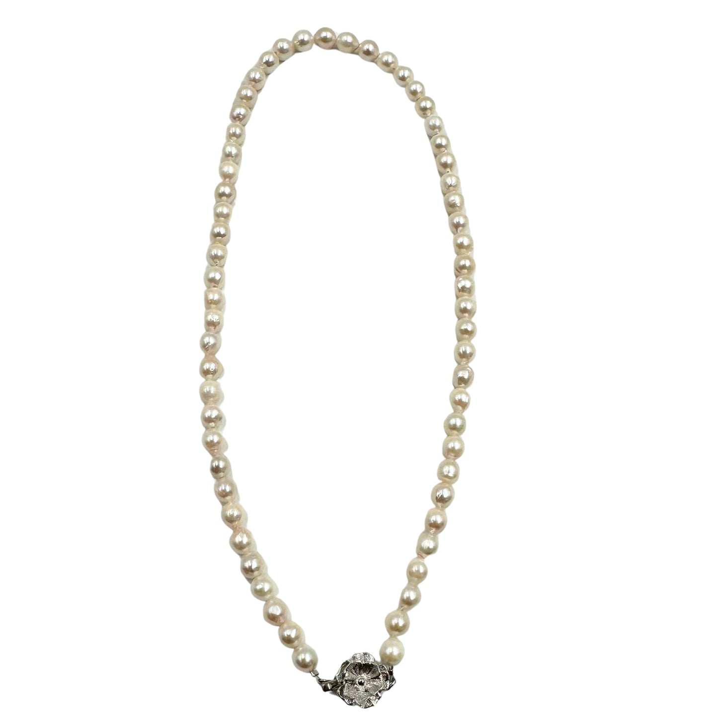 No Brand <br> SV Pearl Necklace 6-6.5mm