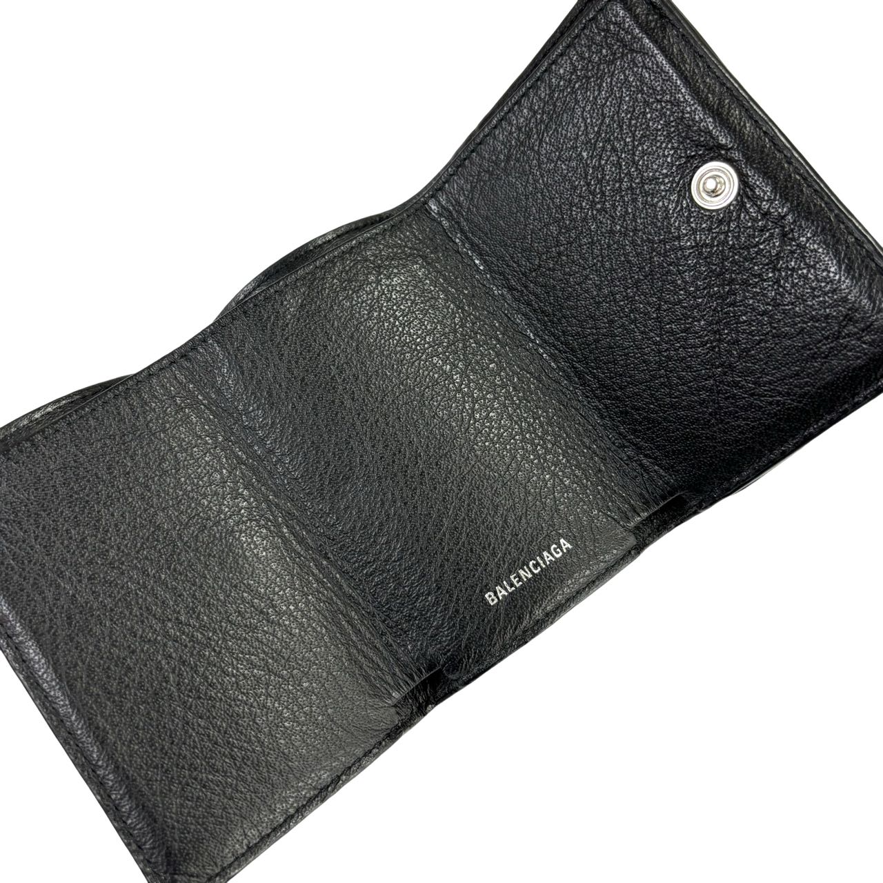 BALENCIAGA<br> Portefeuille compact en cuir Papier