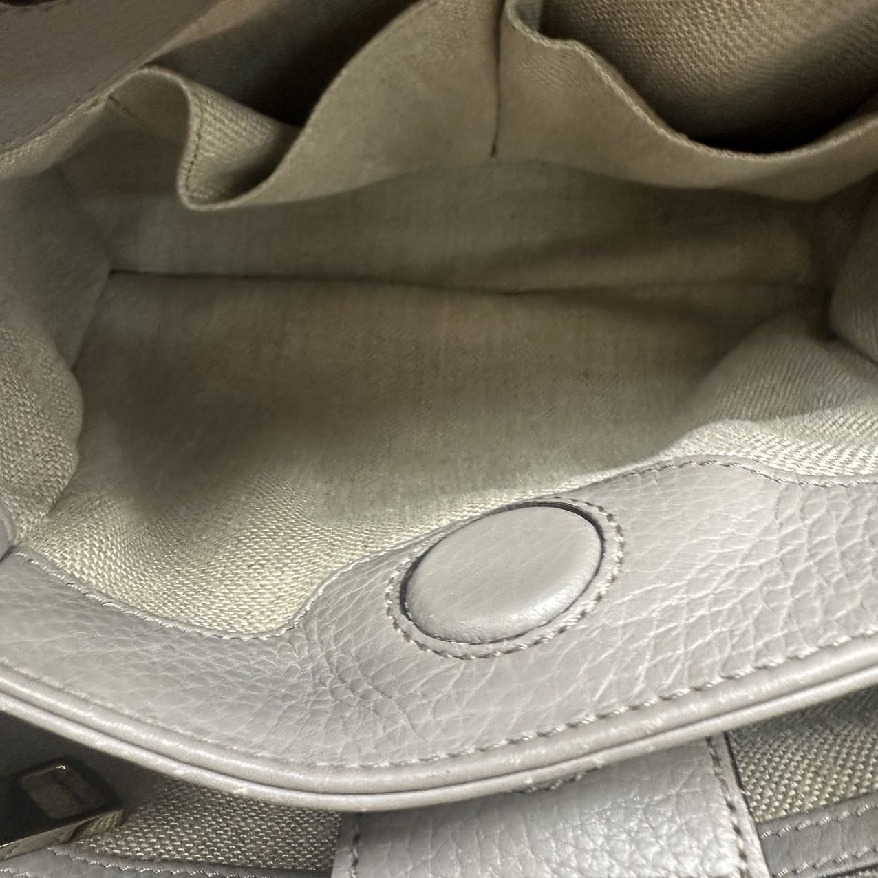 GUCCI<br>Bamboo 2way Hand Gray Leather