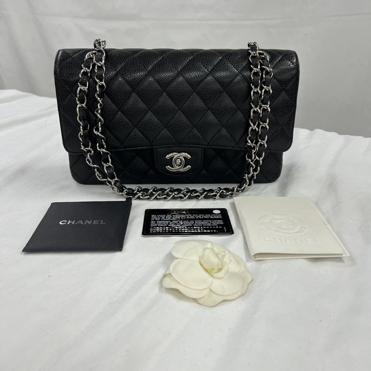 CHANEL<br>Matelasse Caviar Black