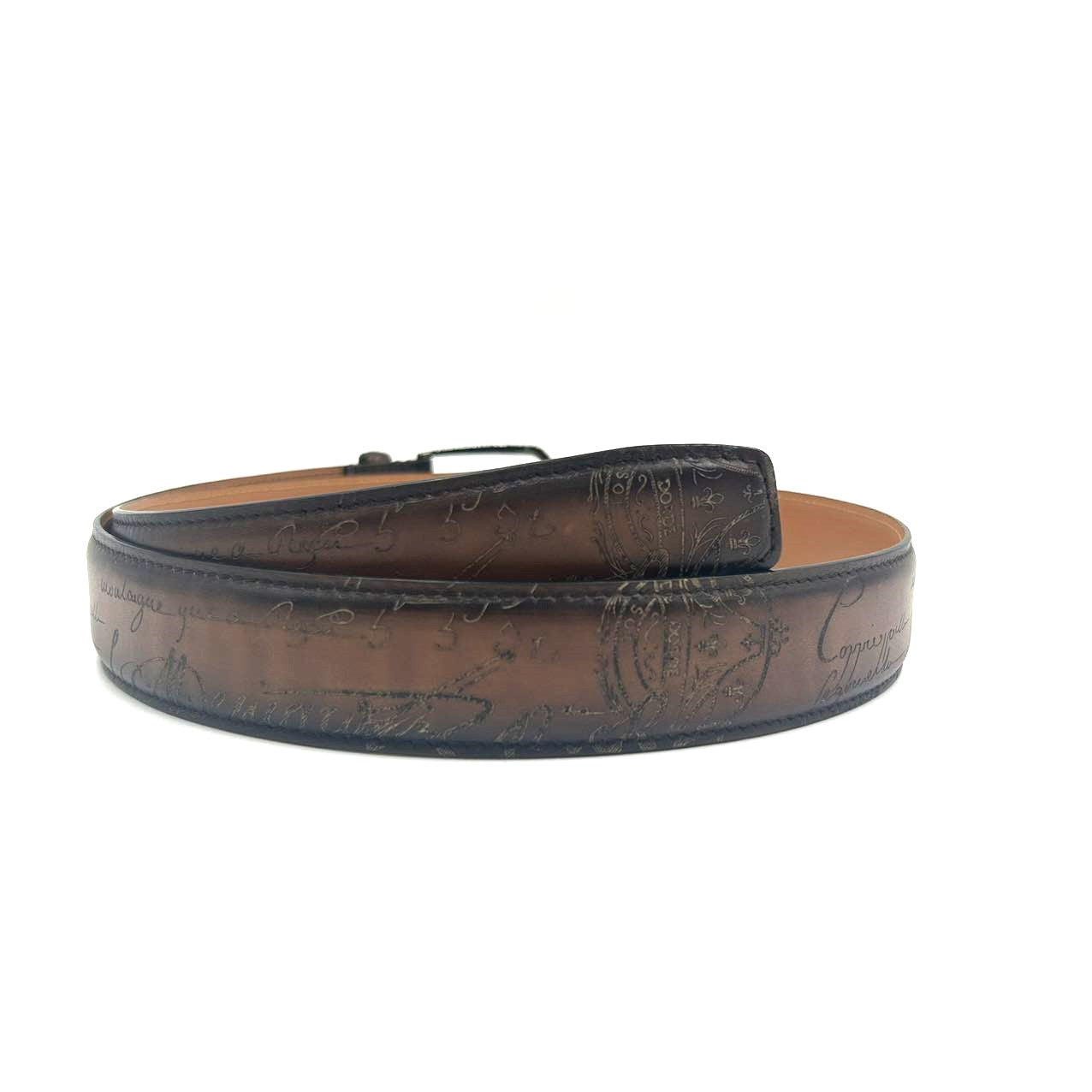 BERLUTI<br>Essence Scritto Leather Belt