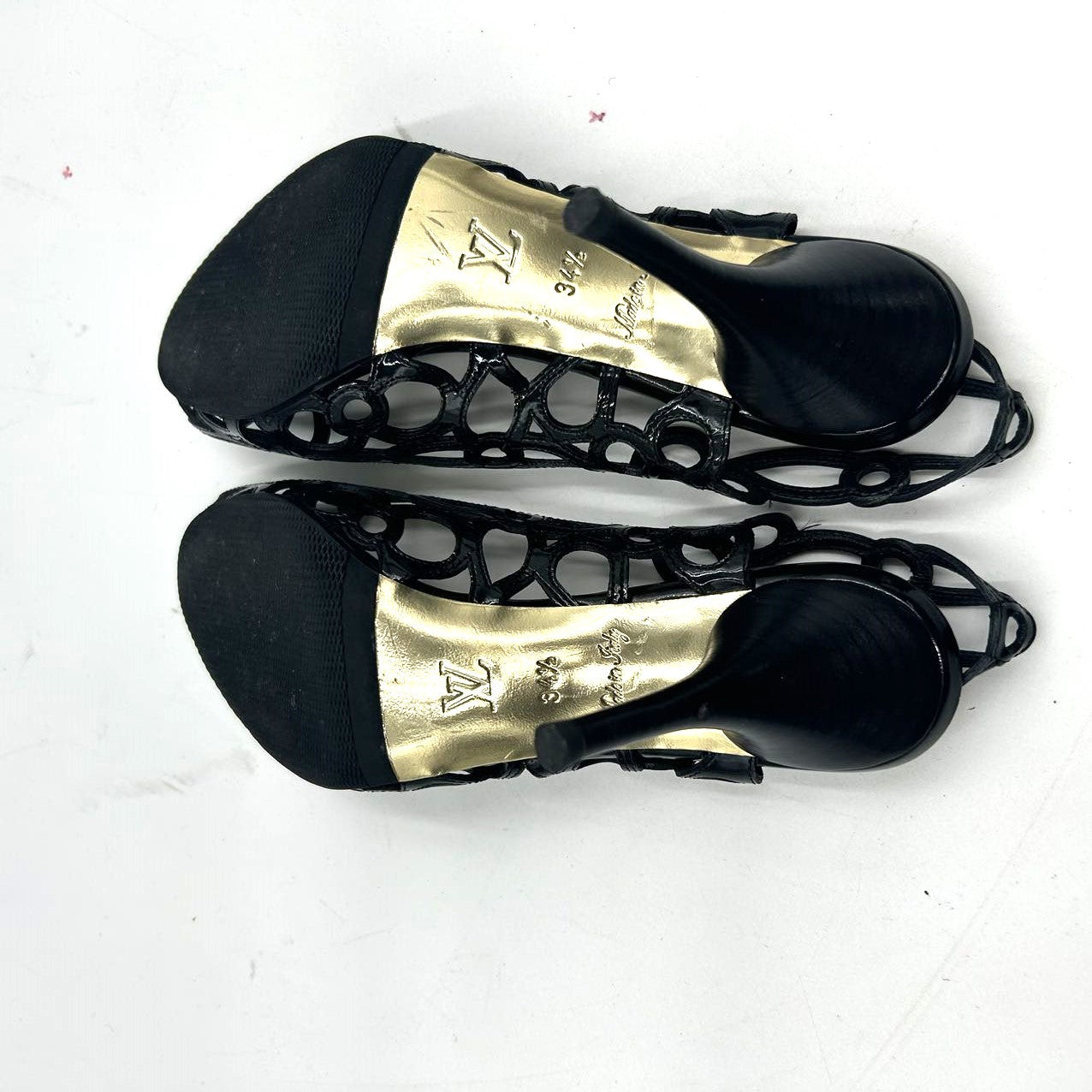 LOUIS VUITTON<br>Patent Leather Strappy Sandals