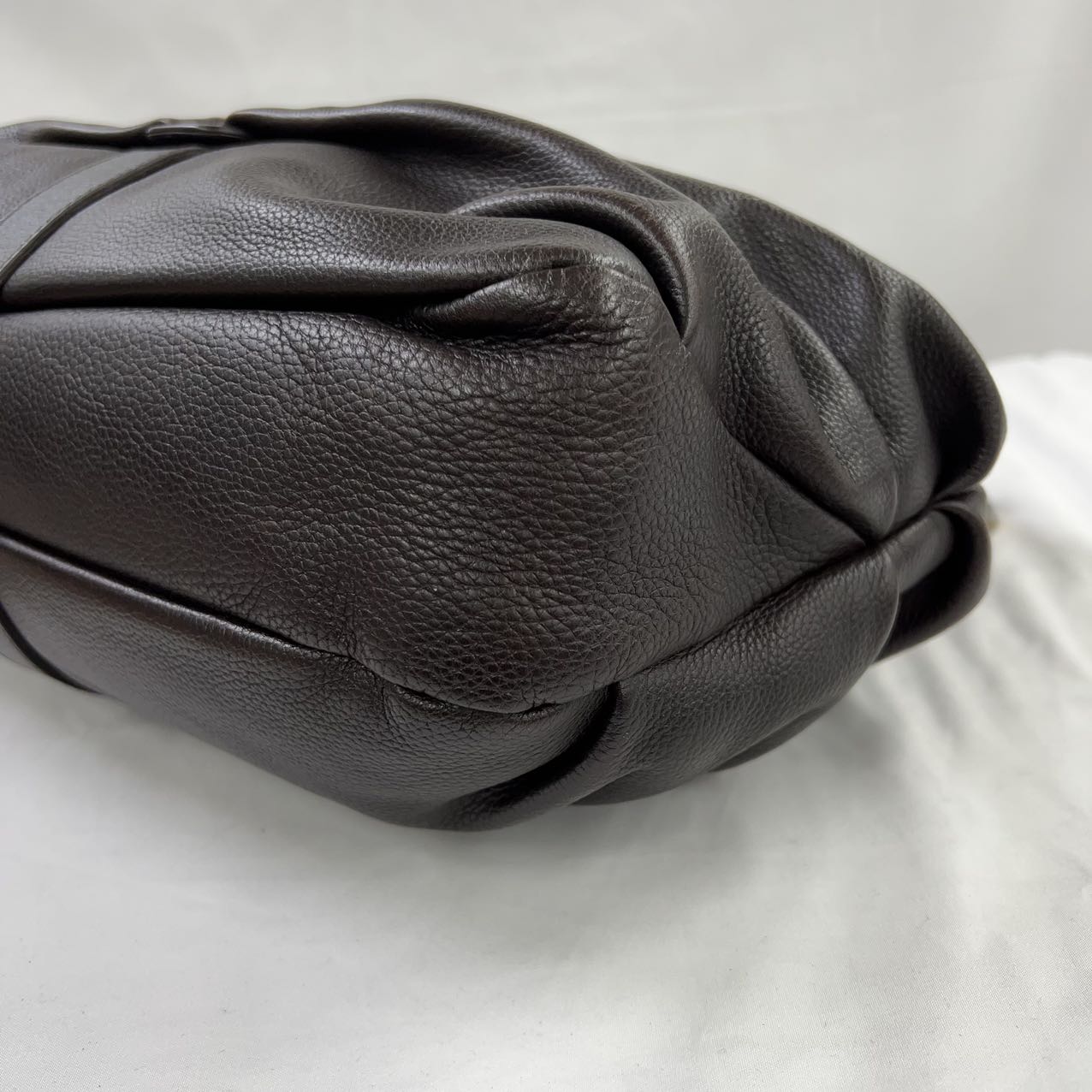 FERRAGAMO<br>Leather Bag Dark Brown