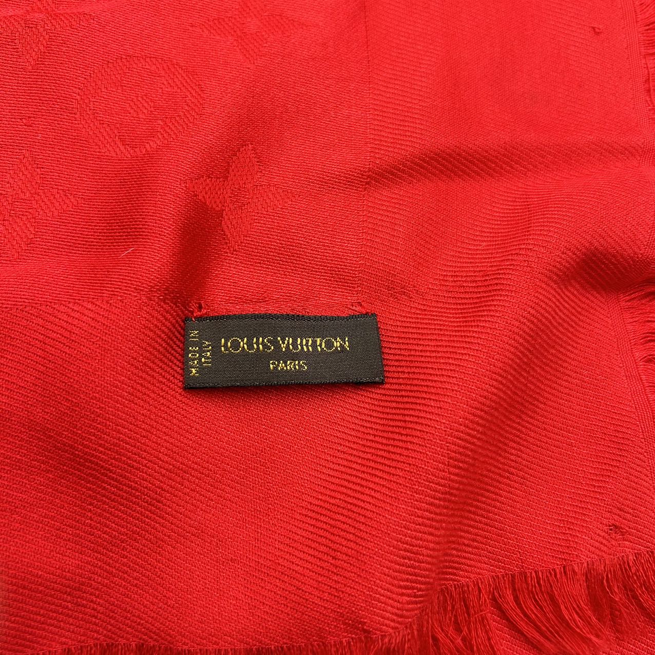 LOUIS VUITTON<br>Monogram Classic Shawl Silk/Wool Scarf