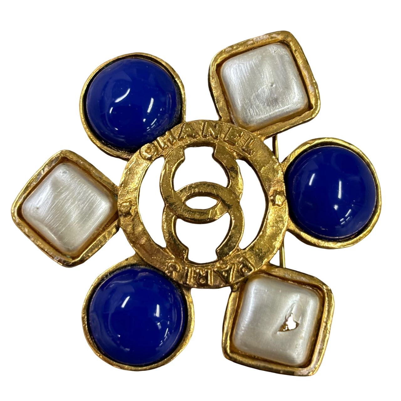 CHANEL <br> CC Color Stone Brooch