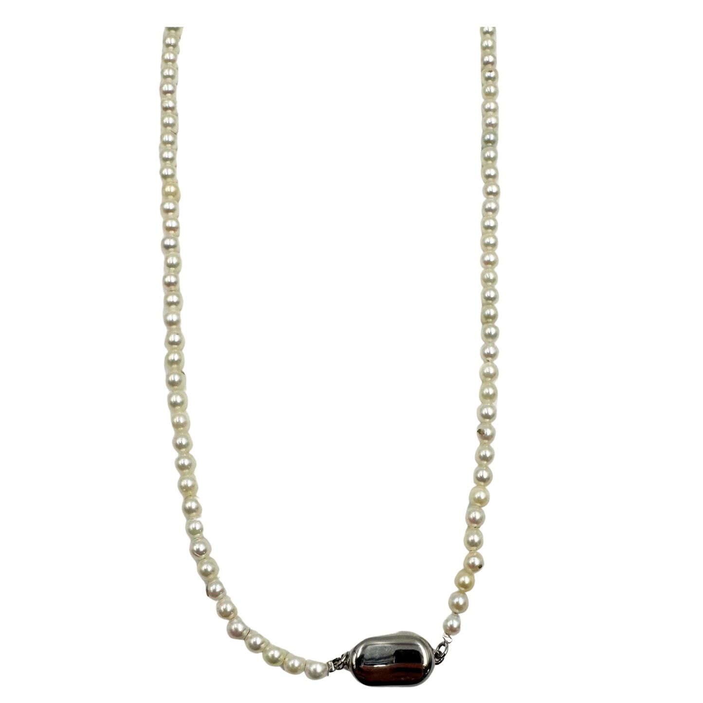 No Brand <br> SV Pearl Necklace 4.00mm-4.5mm